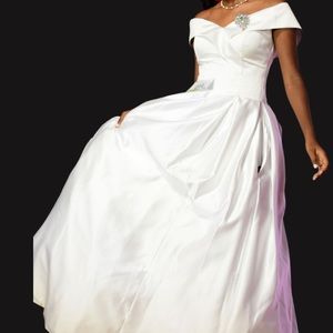 WHITE Formal Gown for Prom or Wedding